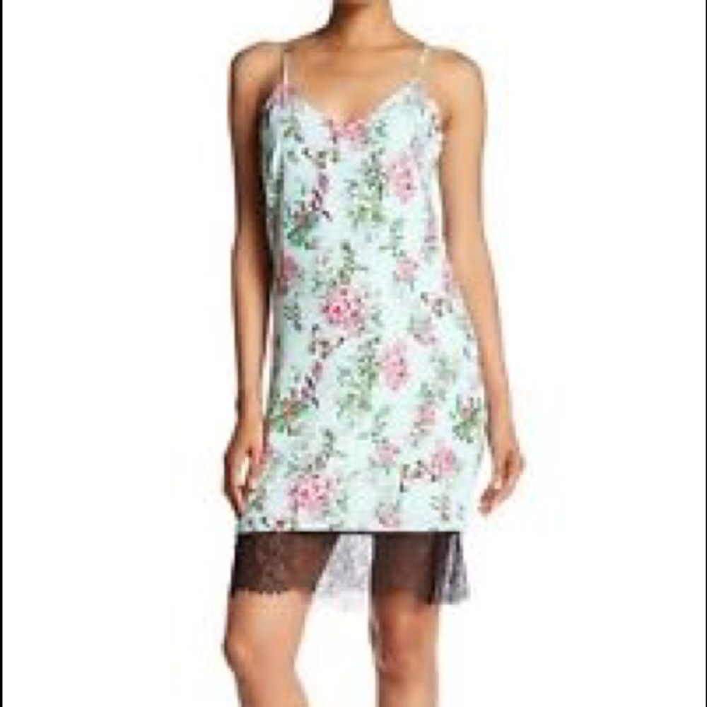 Adelyn Rae Blue Floral Butterfly Small Lace Dress